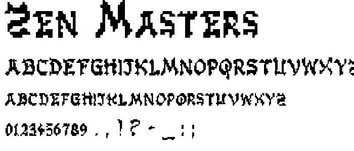 Zen Masters font